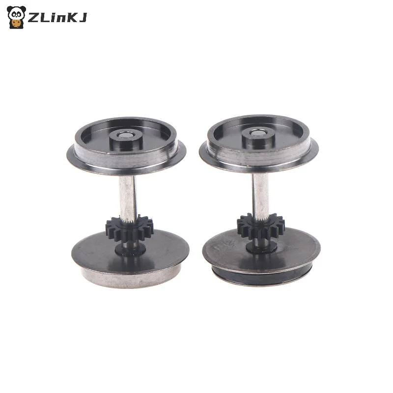 ▶ 2개의 HO 스케일 휠 업그레이드 DC 휠 세트, 1:87 모형 기차용, 철도 HO 게이지 휠, 모형 기차 DIY 액세서리