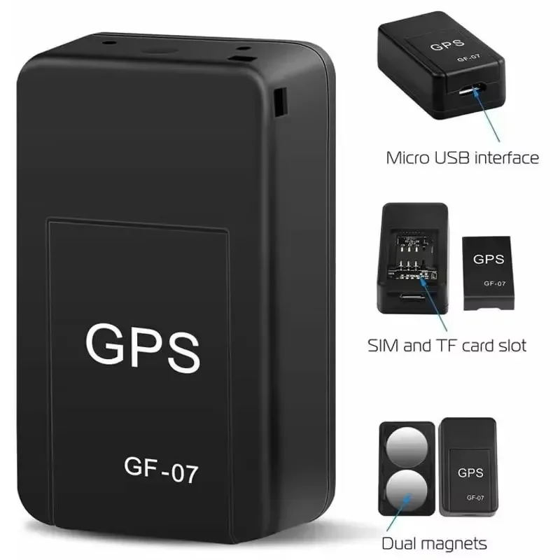 Mini Strong Magnetic GF-07 GPS Tracker Real Time Tracking Anti-Lost Anti-Theft Precise Positioning GPS Locator Cat Pet Tracker