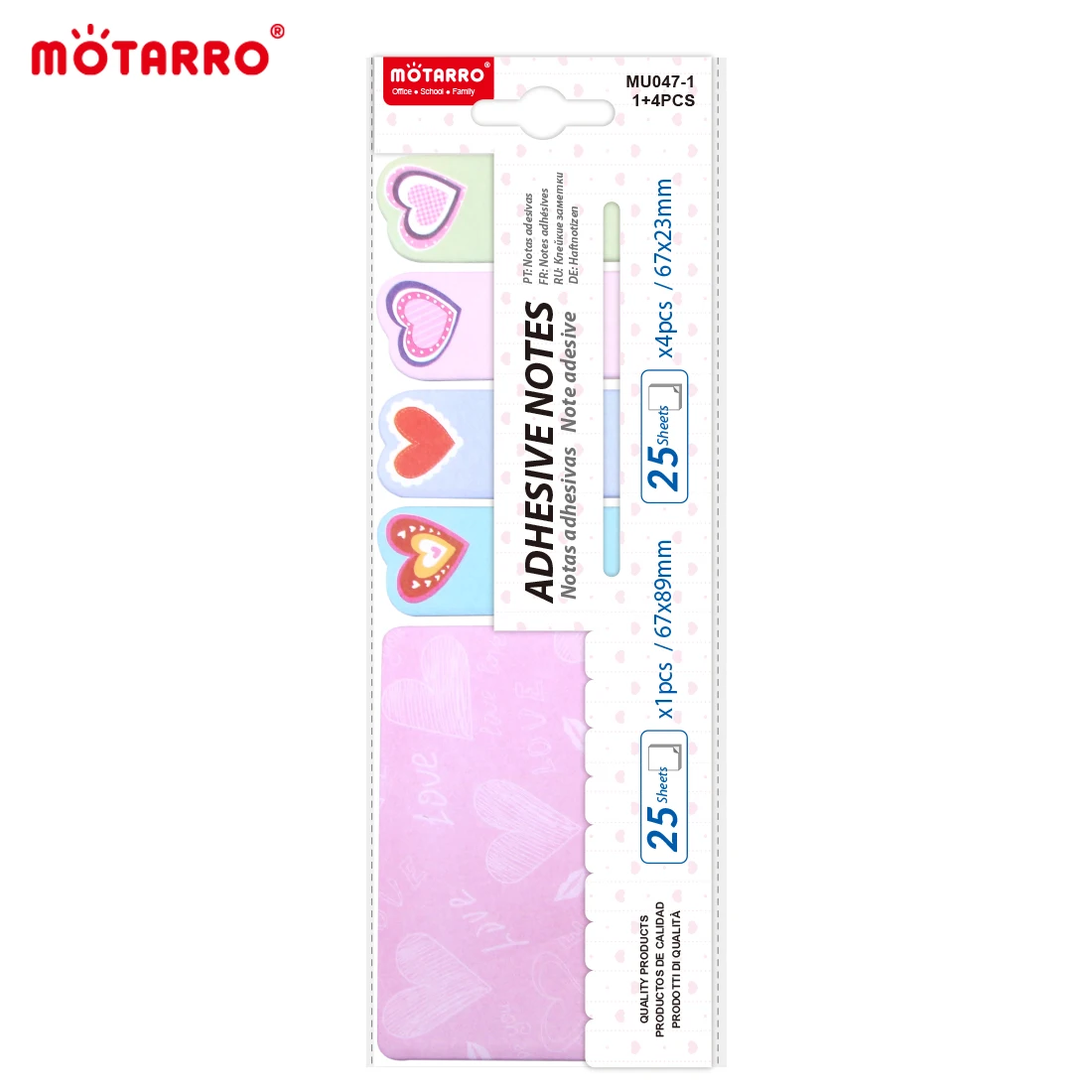 MOTARRO 카와이 러브 하트 종이 스티커, 크리에이티브 메모장 메모 패드, 사무실 학교 문구 접착 스티커 장식, 1 개