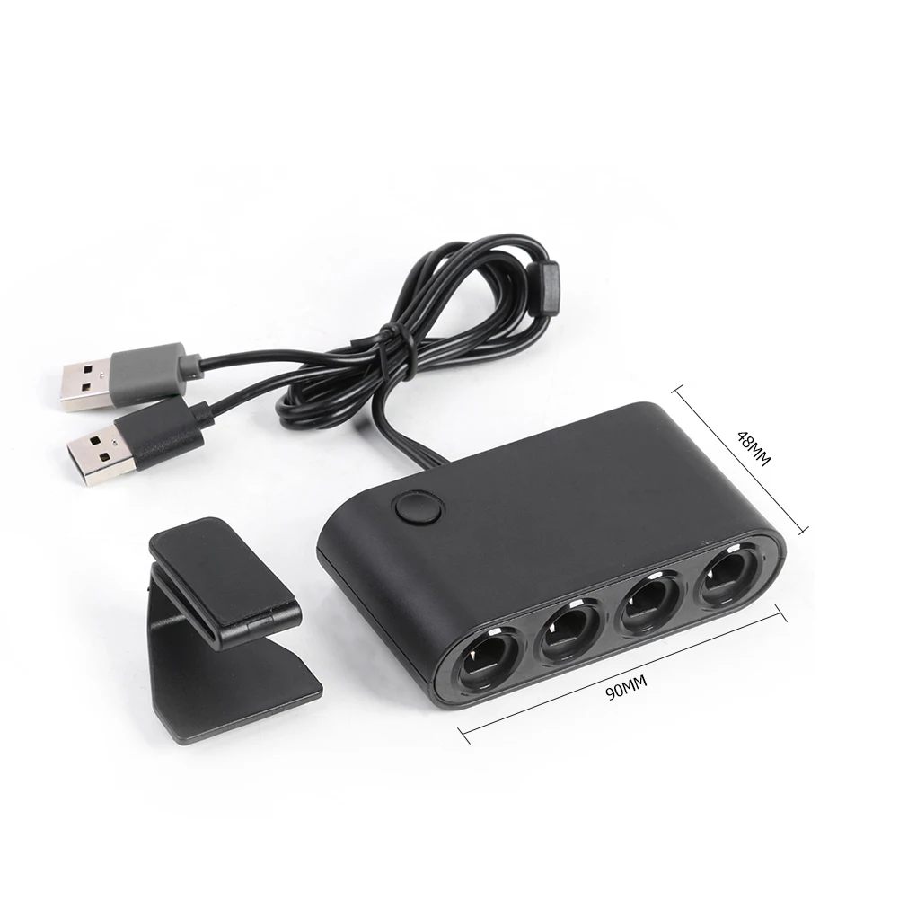 Protable GC 컨트롤러 변환기 USB 어댑터(브래킷 포함) 닌텐도 스위치/Wiiu/PC 게임 액세서리에 적합 91*48*25mm
