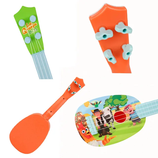 La Granja De Zenon 32CM Mini Size Ukulele Musical Instruments Toys For Children Beginner Small Guitar Toys Zenon Farm Toys 5