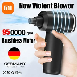 Xiaomi New 6 in1 Violent Blower Mini Turbo Jet Fan Handheld Brushless Motor 950000 RPM Wind Speed 95m/s Duct Fans Vacuum Cleaner