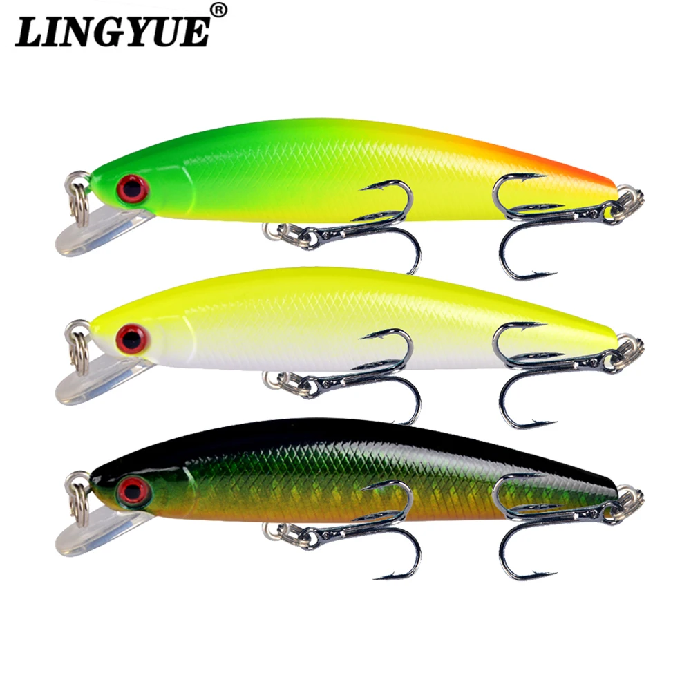 

LINGYUE 8.5cm/7.5g Fishing Lures High Quality Sinking Minnow Wobblers Tackle 5 Colors Lifelike Plastic Fake Fish Bait Pesca