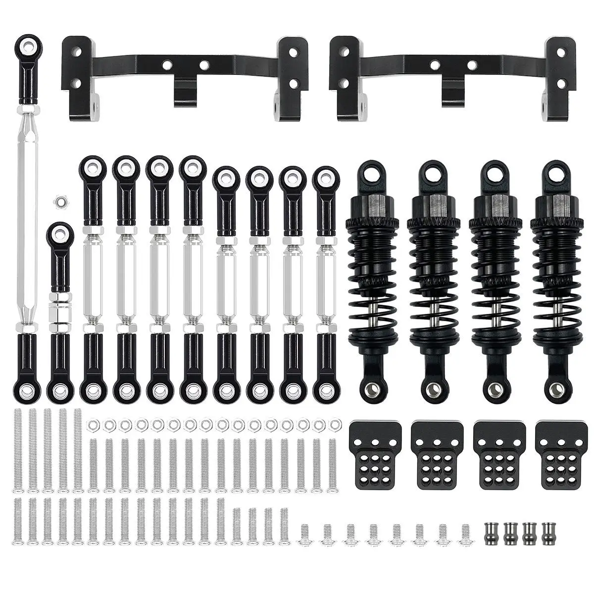

Metal Chassis Link Rod Pull Rod Mount Holder Shock Absorber Set for WPL C14 C24 MN D90 MN99S RC Car Upgrades Parts Accessories