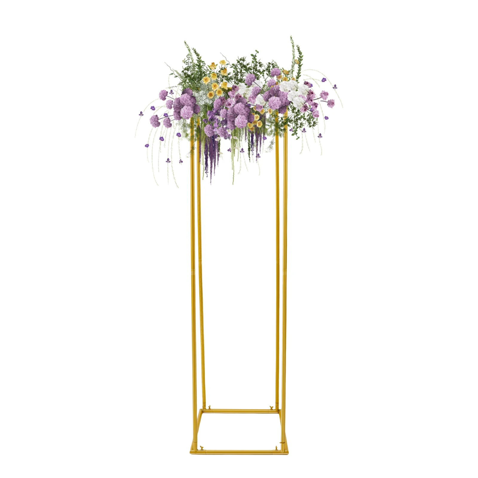 Hochzeit Blumenständer Gold Blumenrahmen Geometrischer Boxständer Eisen 50*50*180cm Stahl Blumenständer Dekorationen für Wir – Detail 7