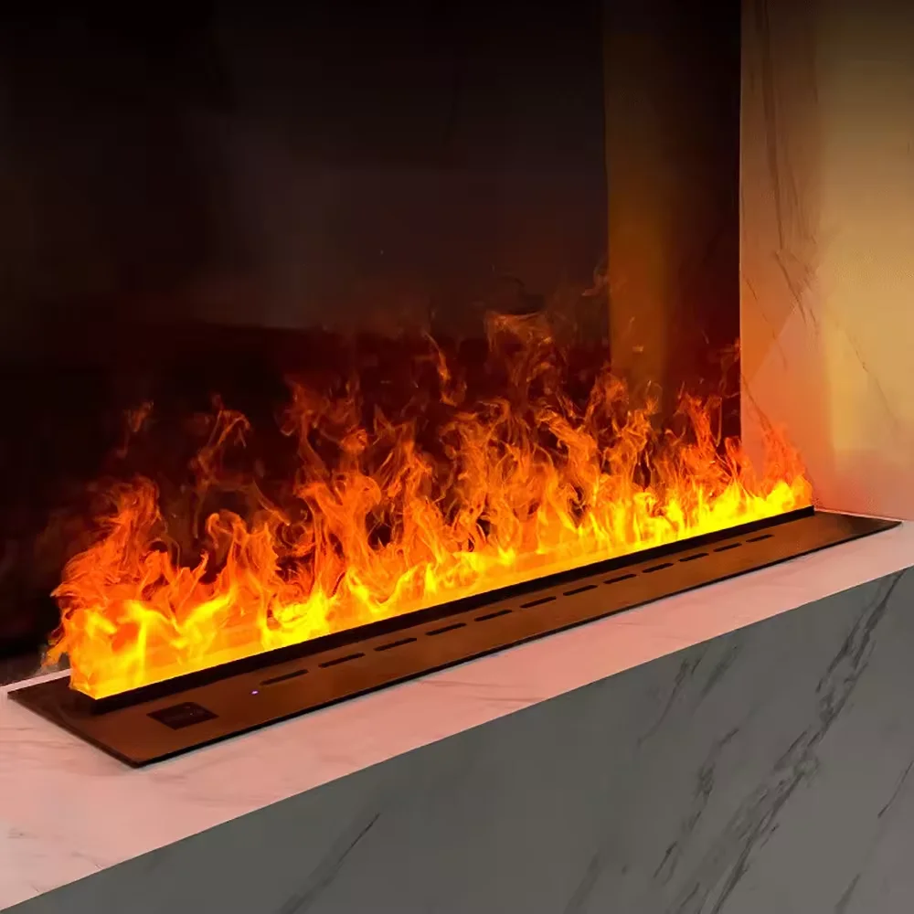 Atomized fireplace 3D simulated flame decoration fireplace humidifier remote control APP home indoor water steam