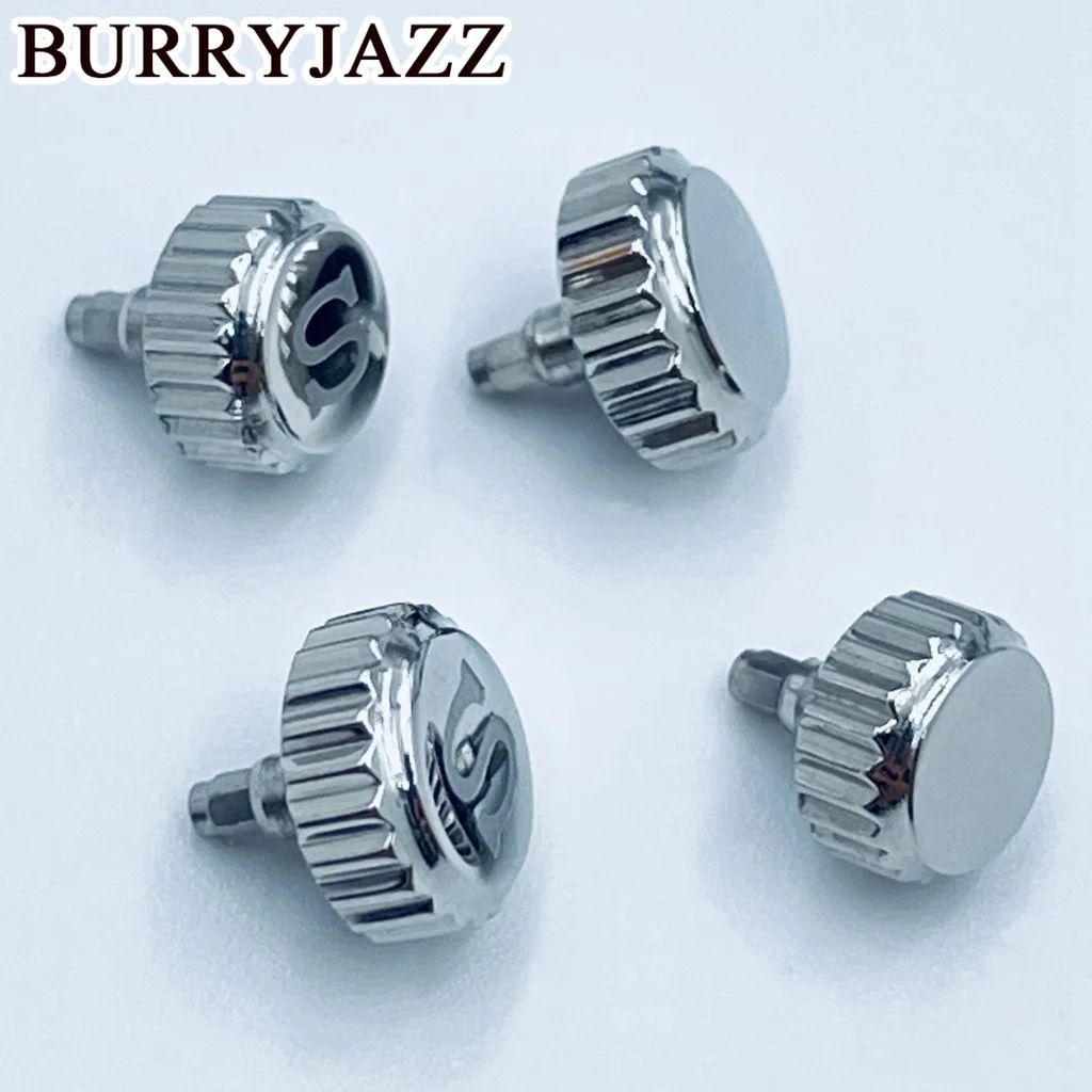 Silver Watch Crowns Watch Parts Replacement For NH34 NH35 NH36 Movement Stainless Steel