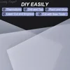 12pcs Acrylic Sheet Clear Blank Cast for LED Light Base, Thick Square Transparent Panel Board with Film for Table DIY 4