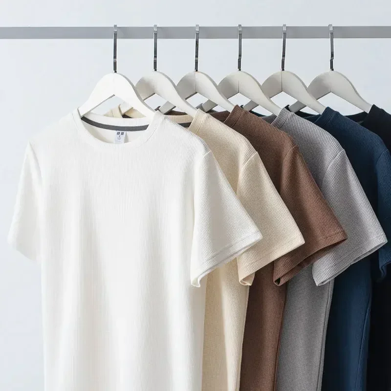 Men's Waffle T-Shirt Texture