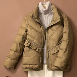 SEDUTMO Winter Warm Duck Down Coat Women Quilted Short Casual Jackets Autumn Oversize Fashion Pocket Puffer Jacket ED2068