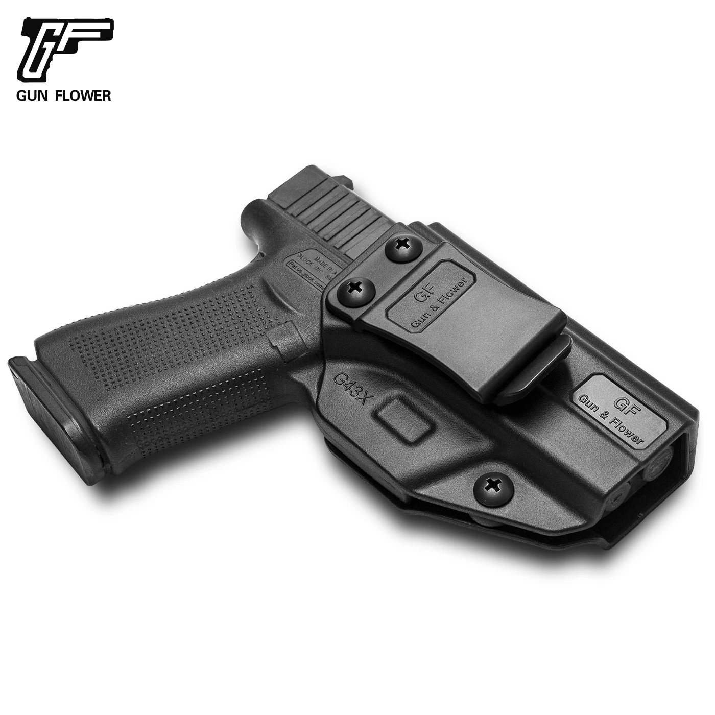  Compatible with Glock 43 G43x, Inside Waistband Carry Holster  Compatible with G43 G43x Pistol, 9mm Gun Holster for Men/Women Adj. Cant &  Retention, Polymer Fiber-Reinforced & Kydex Handmade Available 