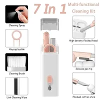 7 in 1 Cleaning Kit Computer Keyboard Cleaner Brush Earphones Cleaning Pen For AirPods iPhone Cleaning Tools Keycap Puller Set 2