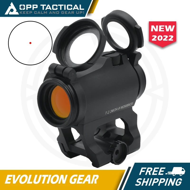 New 2022 Evolution Gear 2MOA Red Dot Reflex Sight 1x20m for Hunting Airsoft Rifles with Leap Larue Mounts Full Markings