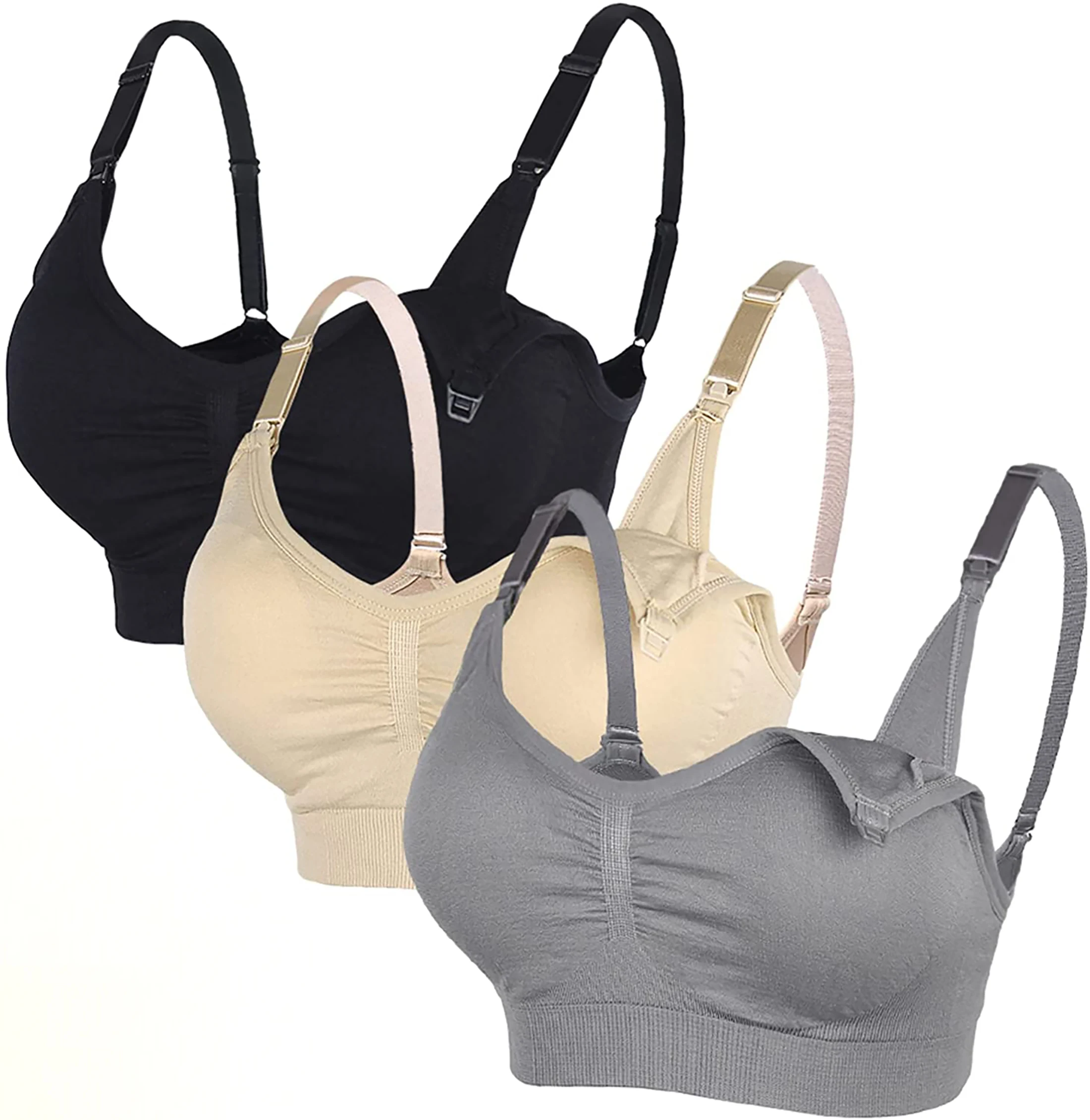 Maternity Clothing hot 3/1Pcs Free Sample Wireless Seamless Daily bra Mommy Push up Wire Free Comfortable Maternity Lactation Breastfeeding Nursing Bra early maternity clothes Maternity Clothing