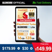 Alldocube iPlay60 Mini Turbo 8.4inch Snapdragon 6Gen 1 Tablet Android14 8GB+8GB virtual memory RAM+128GB ROM Widevine L1 1