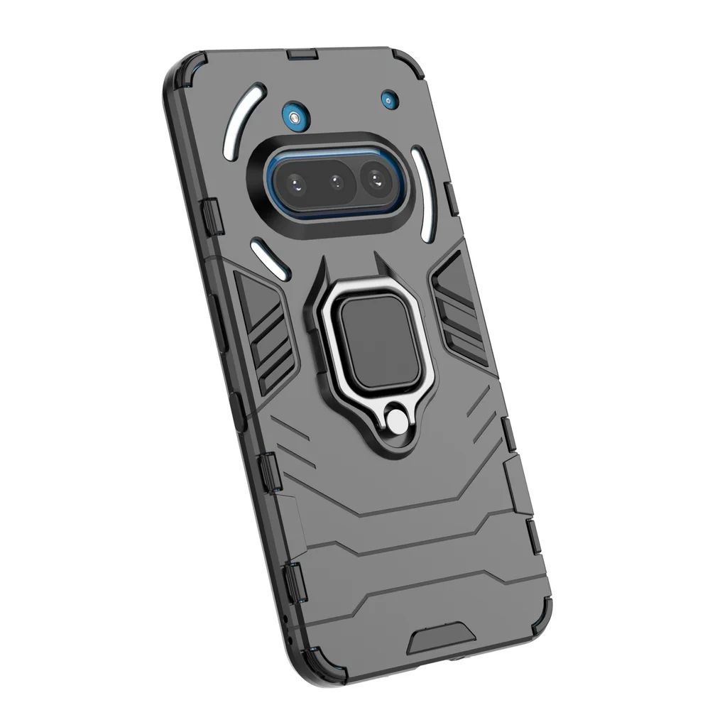 2-in-1 Ring Holder Heavy Duty Phone Case with Hard PC TPU Material