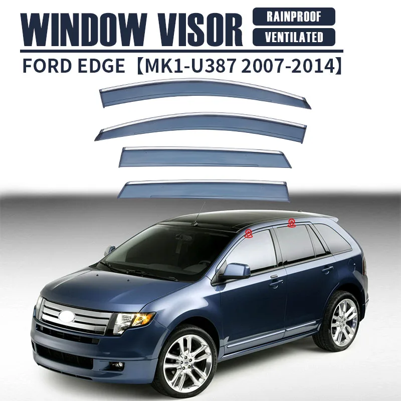

For FORD EDGE U387 2007-2014 Plastic Window Visor Vent Shades Sun Rain Deflector Guard 4PCS/SE For FORD EDGE U387 2007-2014