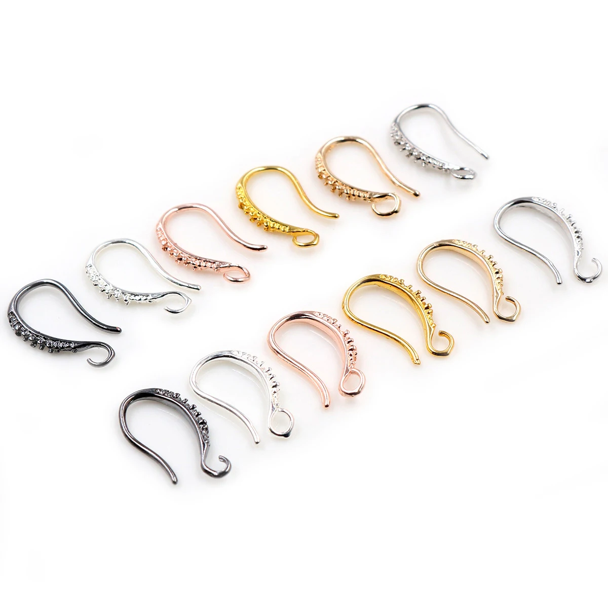 17x10mm 20 stücke Rhodium Silber Gold Überzogene Ohrring Erkenntnisse Ohrringe Umklammert Haken Armaturen DIY Schmuck Machen Zubehör earwire