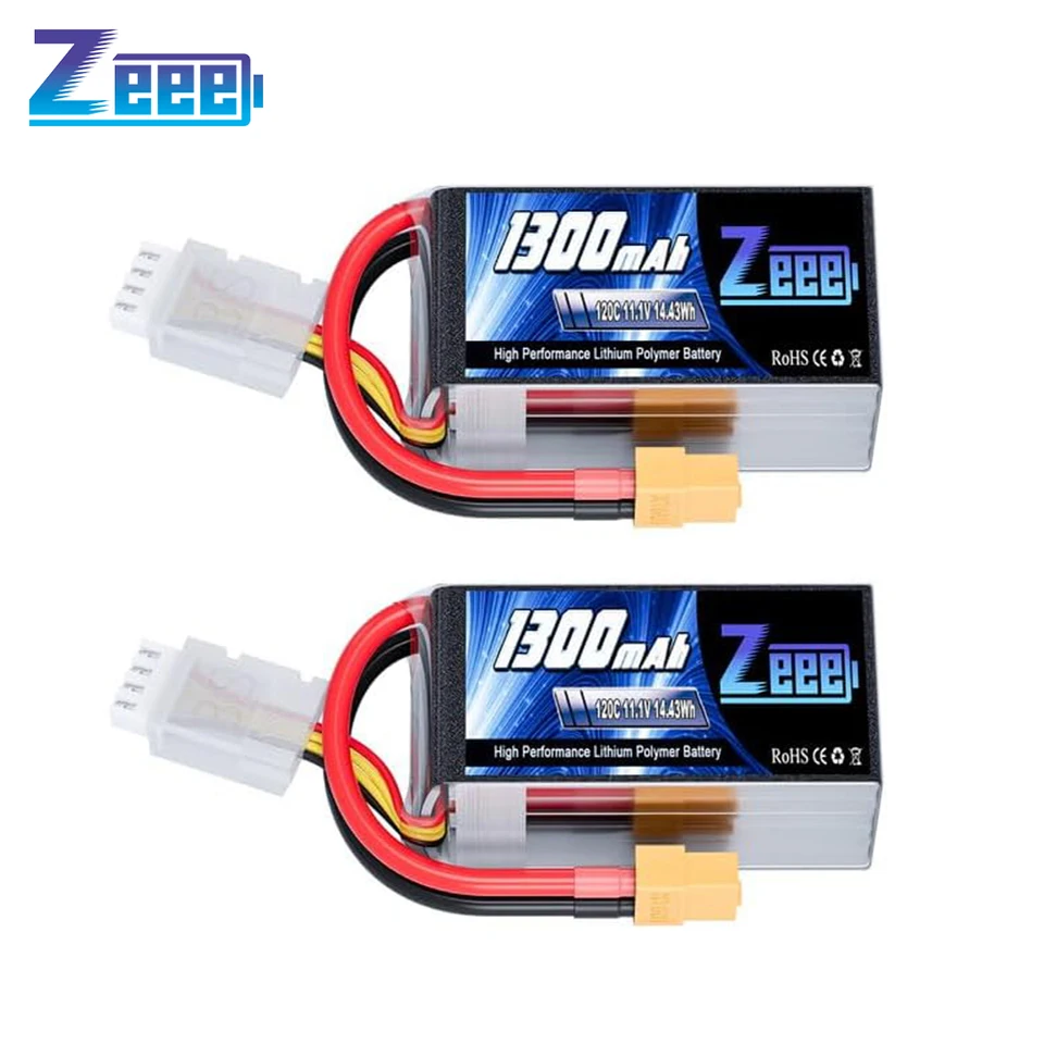 Zeee 3S Drone Battery Pack 11.1V 1300mAh XT60