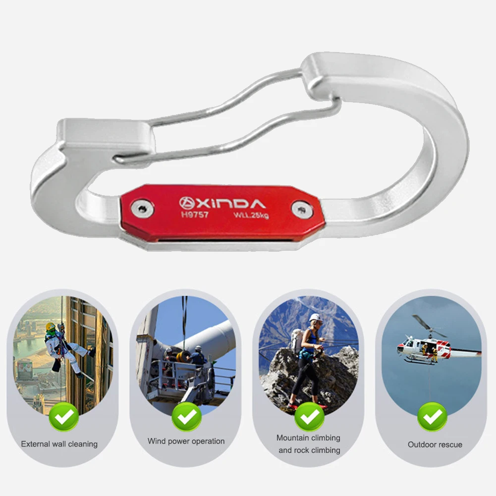 

1-10PCS Quickdraw Carabiner 6061 Aluminum Alloy Rescue Gear Hook 25KG Load Capacity Camping Hammock D Shape Carabiner for Keys