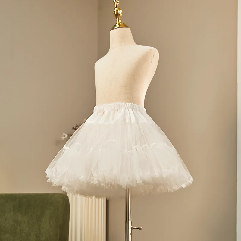 

Multi-layer thin gauze petticoat Children's cloud skirt support Lolita underskirt White Hoop free skirt support Party dresses