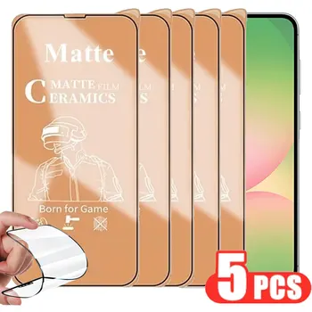 5PCS Pellicola Ceramica Opaca Per Samsung Galaxy A56 5G A36 A16 A55 A54 A35 A26 A25 A15 A24 A34 A14 A52 A53 A33 Protezione Dello Schermo Morbido