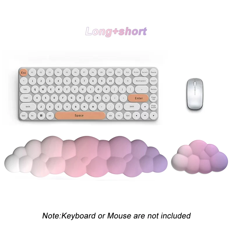 Ergonomic Cloud Gradient Memory Foam Wrist and Mouse Pad Set