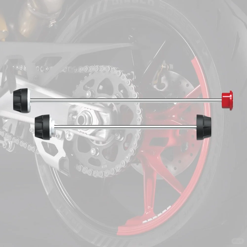 Ducati Hyperstrada / Hypermotard 용 오토바이 액슬 슬라이더 796 821 939 950 1100 휠 포크 충돌 방지 패드 스윙 암 슬라이더