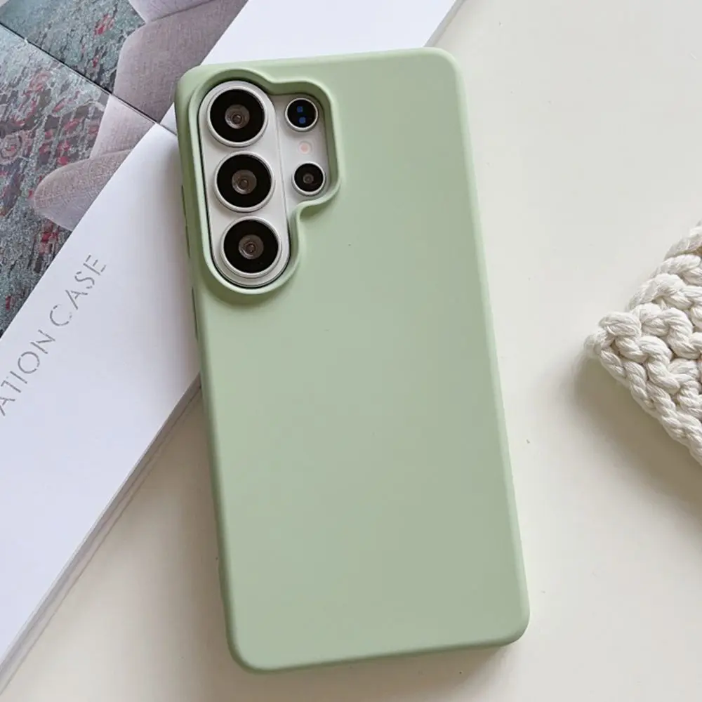 Candy Color Flocking Protective Soft Liquid Silicone Case