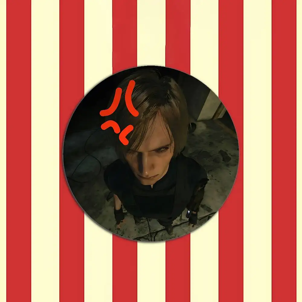 Süße H-Leon Kennedy-S Abzeichen Weißblech Soft Button Pin Brosche Metall Abzeichen Custom Schmuck Zubehör Hut Tasche Revers – Detail 15