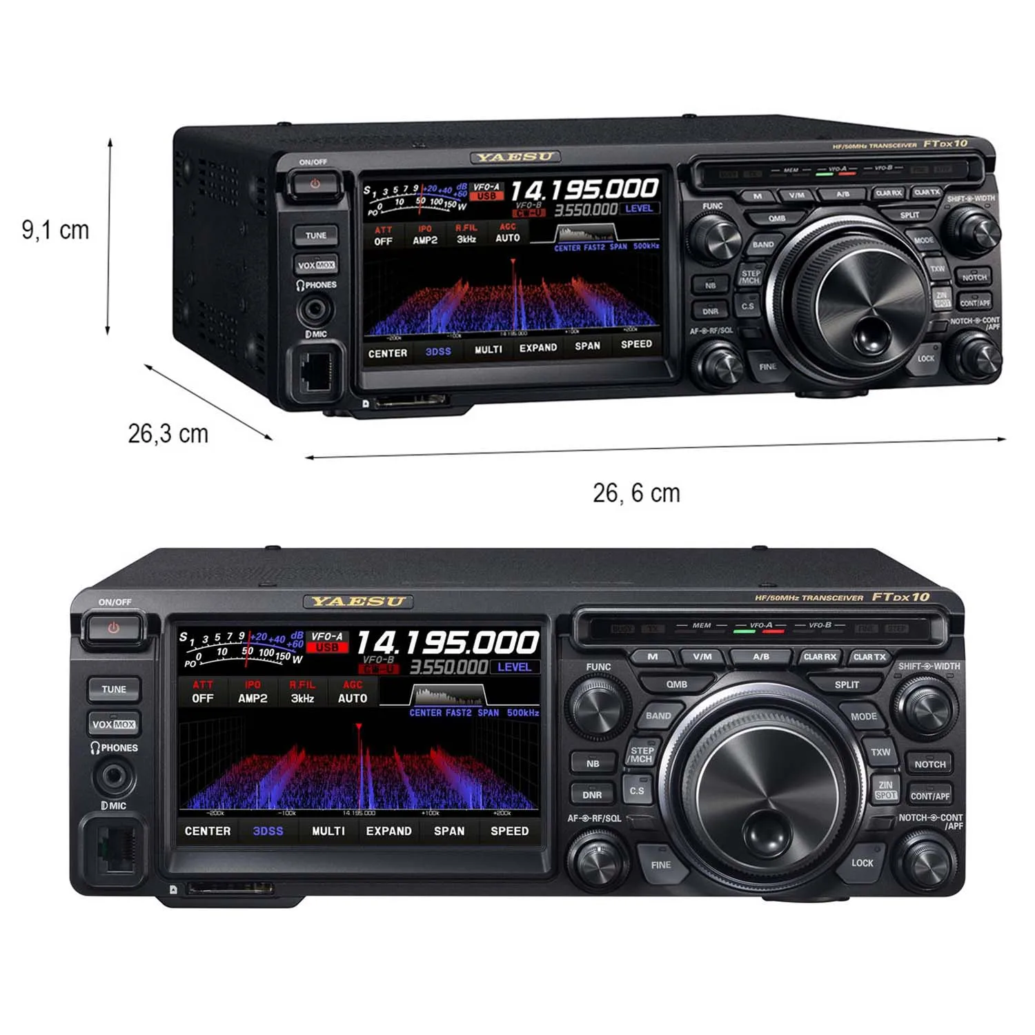 Yaesu FT-DX101D 100W HF / 50 MHZ Hybrid Sdr Émetteur-récepteur Avec