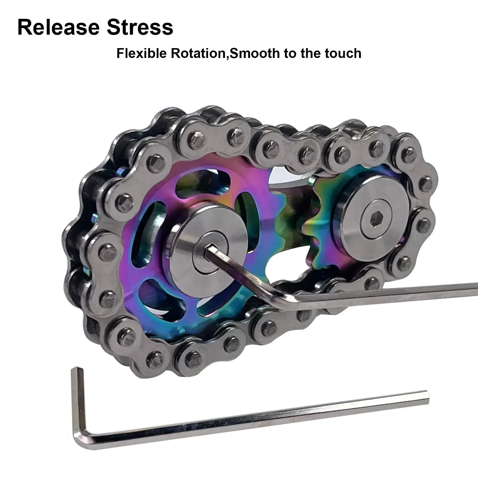 Gyro Toys Interesting Game Sprocket Flywheel Gyro Chic Bike Chain Wear-resistant for Release Anxiety Relax Keep Awake fidget toys fidget spinner fidget toy fidget spinners fidget toy set fingertip stress relief toy fingertip decompression toy decompression tool toy finger gyro toy