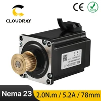 Cloudray NEMA 23 3-Phase Stepper Motor 2.0N·m 5.2A with Gear & 1.8m Cable for CNC Router Engraving Milling