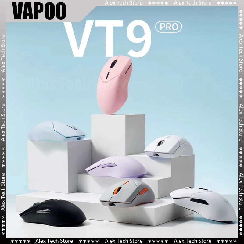 

Vapoo Vt9pro Wireless Gaming Mouse Paw3395 68g Lightweight Dual-mode Gamer Esports Palyer Gift 4k Receiver Wireless Charger