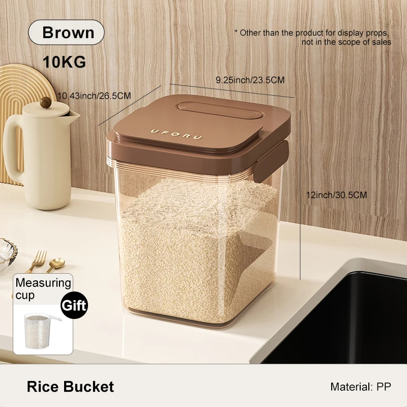 Uforu Food Grade Keuken Rijstmeel Rijstemmer Boxrijst Emmer 50 Kattig Huishouden Grote Verzegelde Insectenbestendige Rijstpot_voghion.com