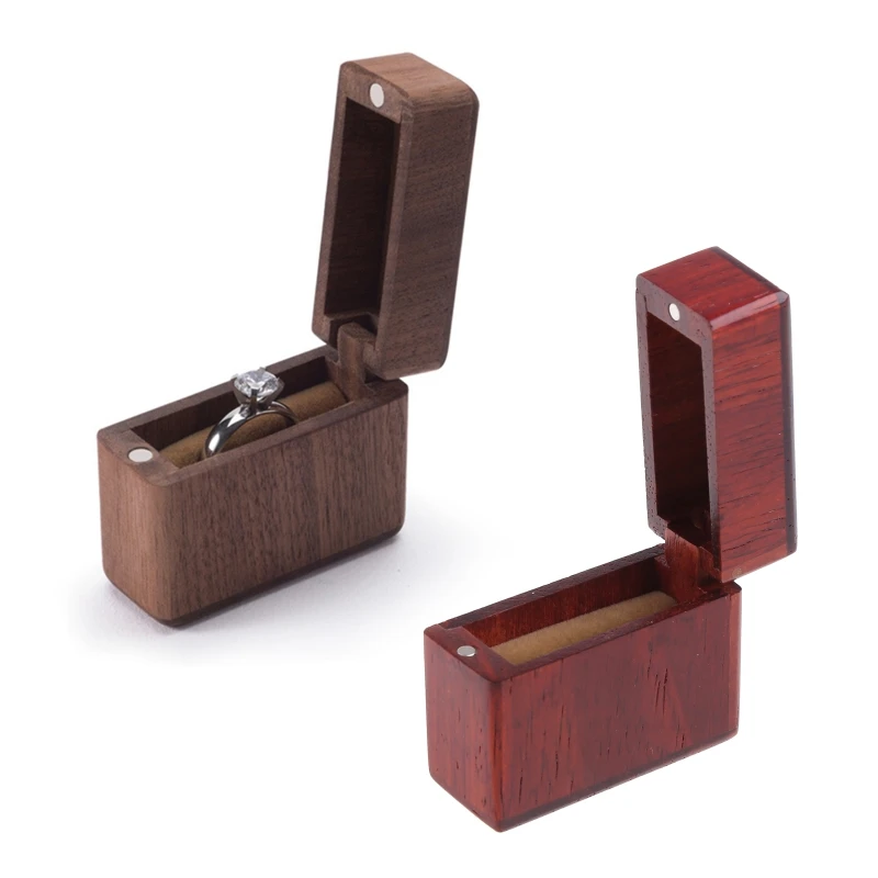 

Wedding Ring Box Ring box for Proposal Rustic Mr & Mrs Carve Engagement Ring Holder Gift for Wedding Ceremony Decor