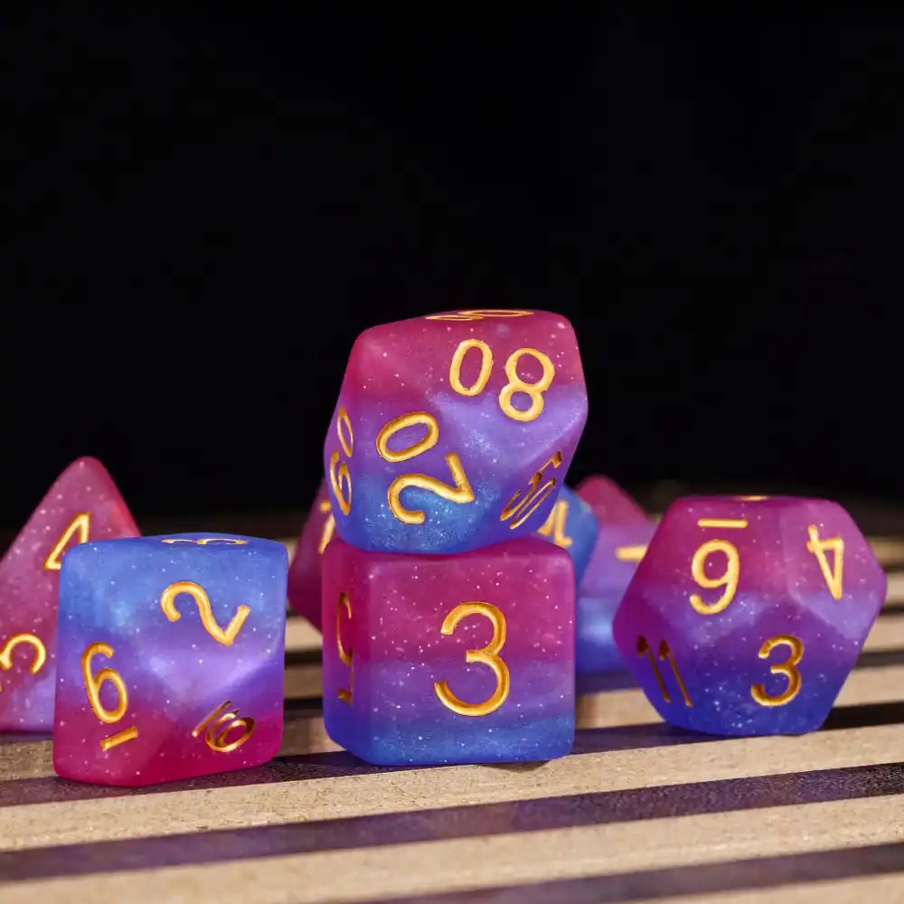 Dice Set Game Dice Pride Flag Dice D4-D20 Polyhedral 7Pcs for Role Playing Game Board Games