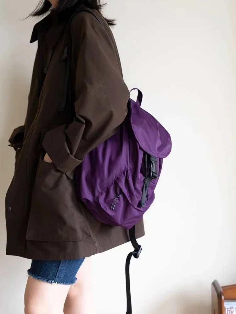 Waterproof Nylon Drawstring Backpack Casual Big Capacity Schoolbag Handbag Student Leisure Travel Backpack