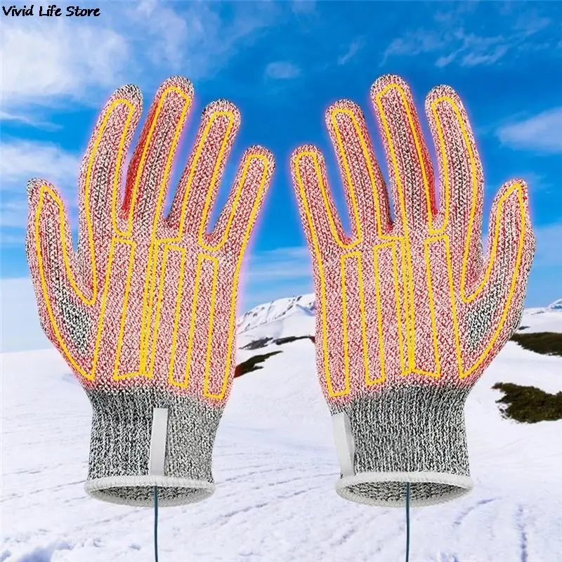 USBHeatedGlovesPadWinterWarmFiveFingerGlovesHeatingPad