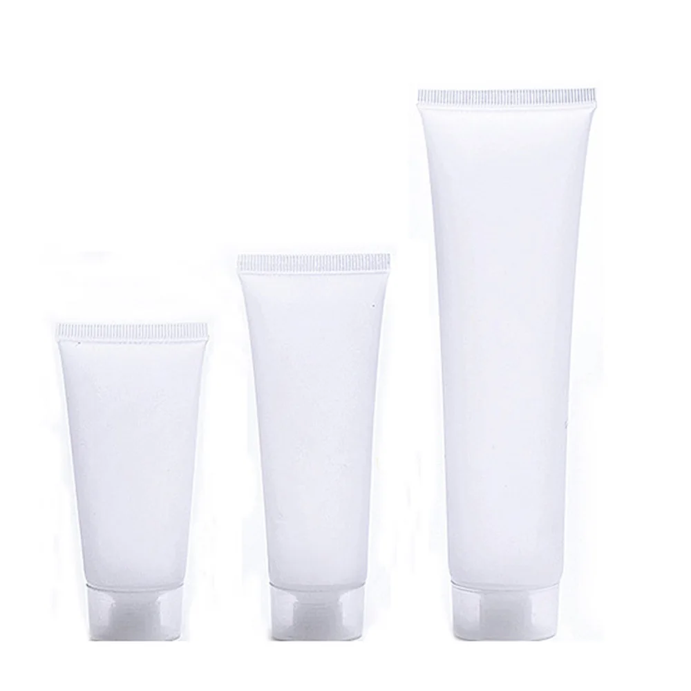 4pcs/pack 20ml&50ml&100ml PVC plastic cosmetics Hose bottle used for hand cream&facial cleanser Packing bottle travel bottle squeezy lipstick soft tube make up hand cream hose sample empty liquid cosmetic hoses polished hose facial cleanser tube