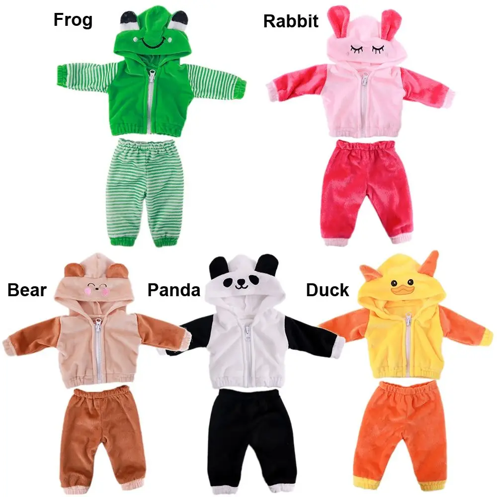 Plush Animal Doll Clothes Hoodies Pants Set