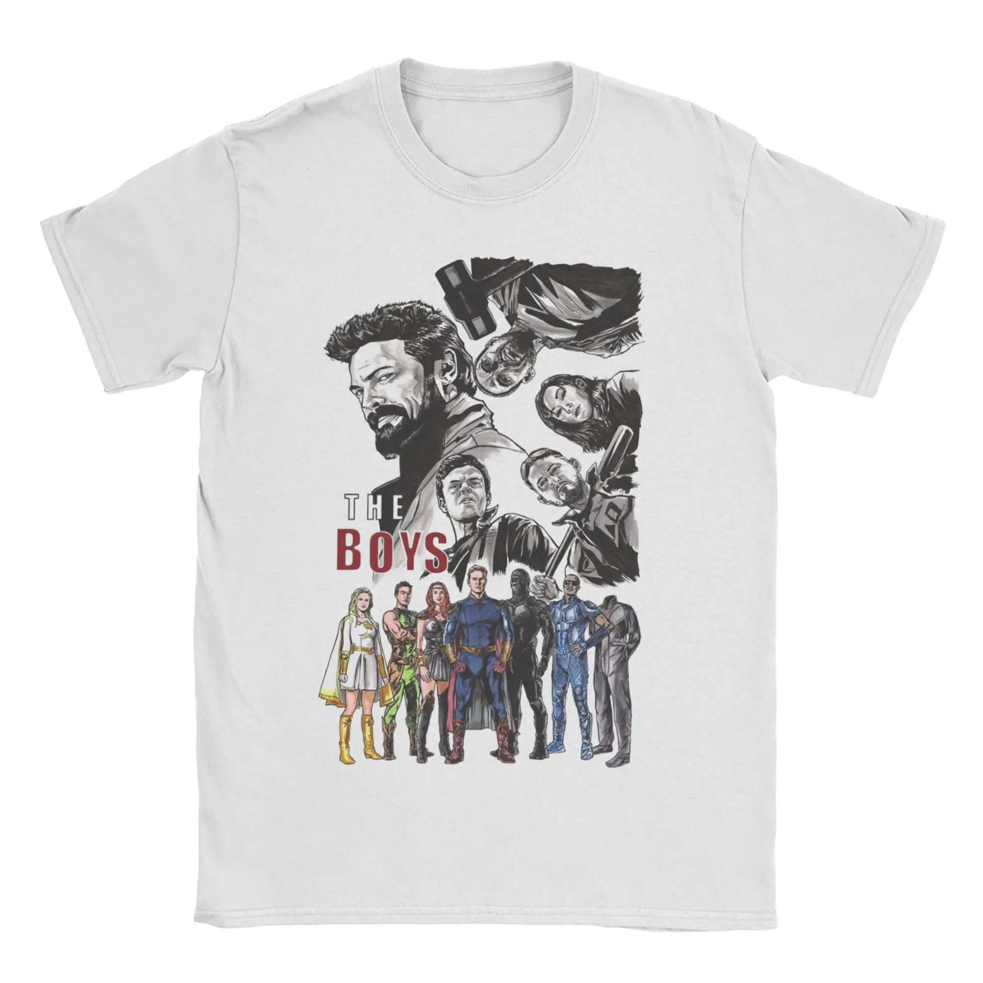 Homelander Laser Eyes Graphic Cotton Crewneck Tee - Unisex Short Sleeve Top