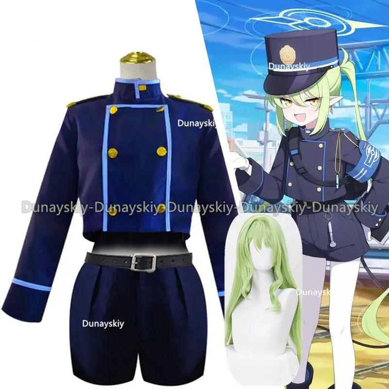 

Blue Archive Railway Academy New Student Lovely Uniform Cosplay Costume Halloween Carnival Party Role Play With Bag