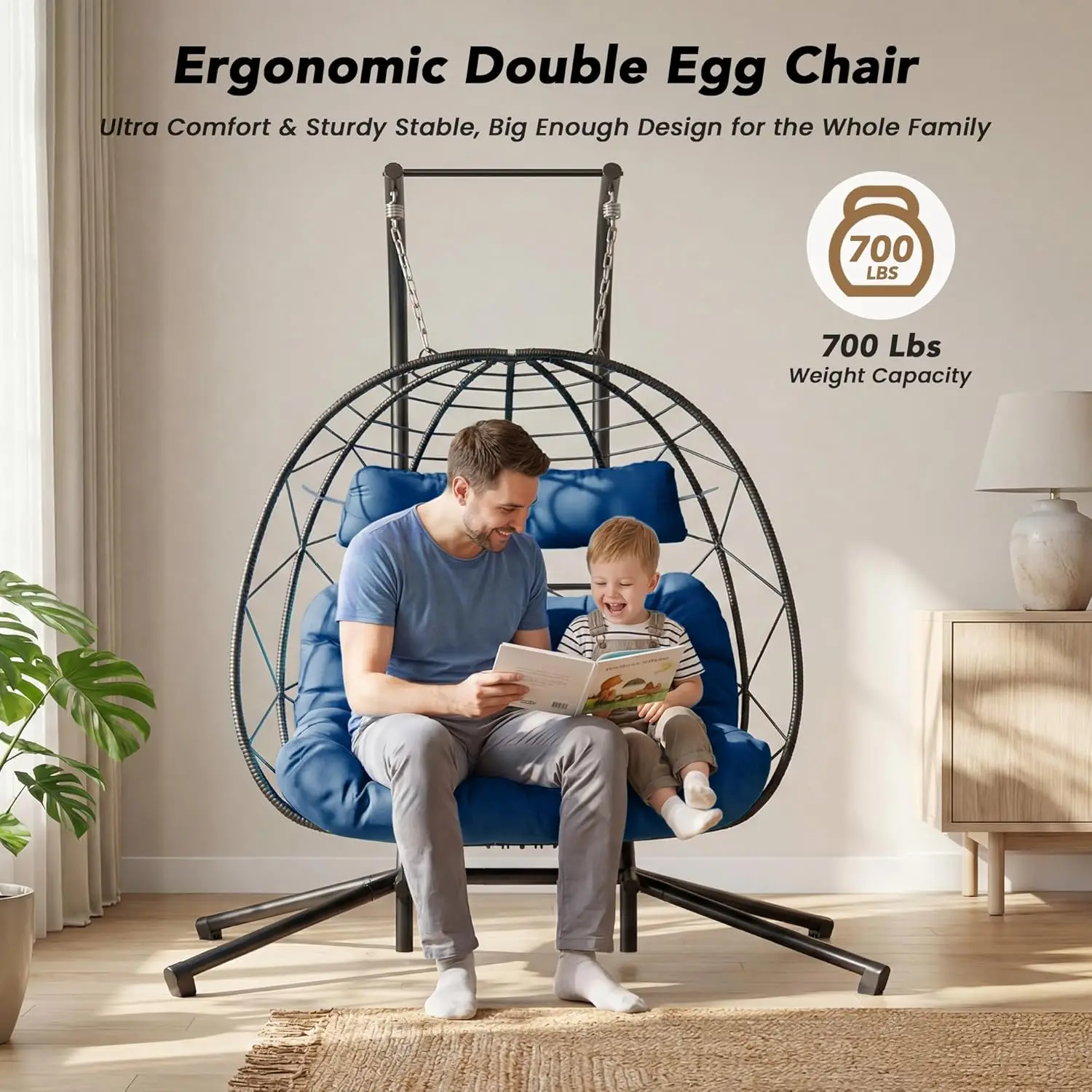Double Hanging Egg Chair 4