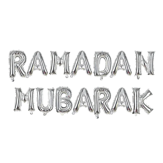 1Set Eid Mubarak Letter Foil Balloons Ramadan Kareem Decorations Banner Star Moon Helium Globos Muslim Islamic Party Supplies 14pcs set