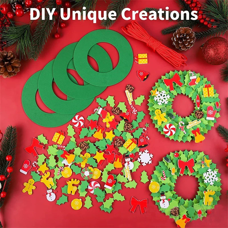 1pcs Polystyrene Foam Wreath Ring Christmas Wreath For DIY Christmas Natal  Kids Painted Wedding Party Flower Garland Decor - AliExpress