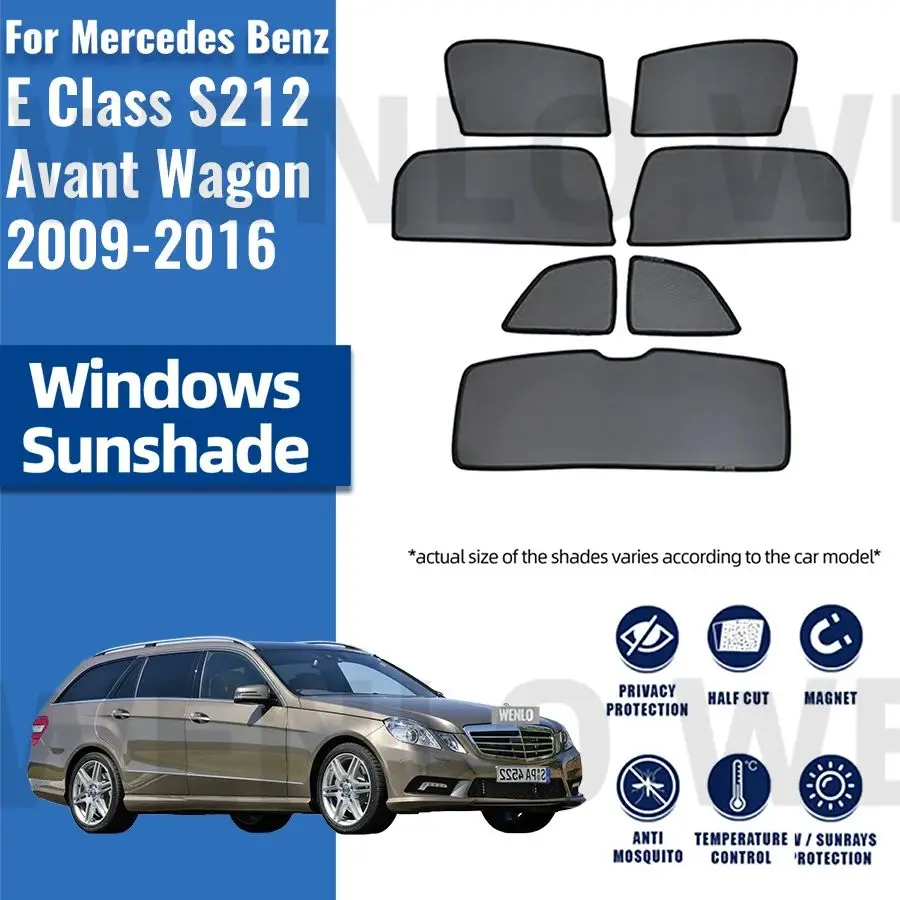 

For Mercedes Benz E Class S212 Avant Wagon 2010-2016 Car Sunshade Front Rear Windshield Curtain Side Window Sun Shade Visor