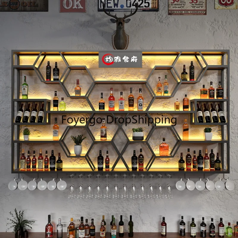 Wall Mounted Mini Wine Rack Display Cabinet Bar Liquor Wine Cabinet for Living Room Beverage Vitrinas 장식장 Garden Furniture Sets