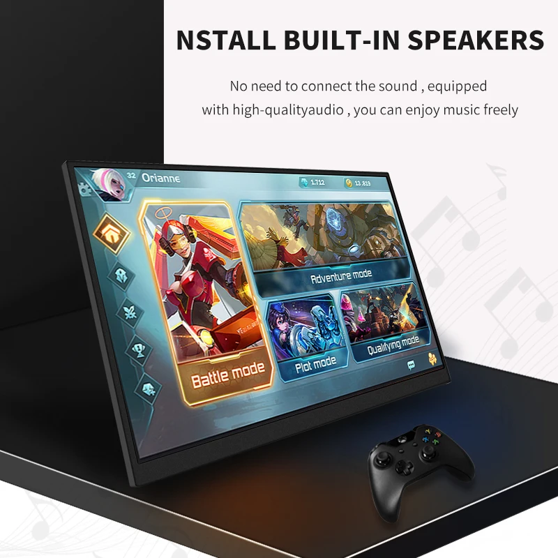 HGFRTEE 15.6 Inch Touch Portable Monitor ADS-IPS 1920*1080P 300cd/m2 Extended Display for Laptop Second Screen XBox PS4/ 5 4