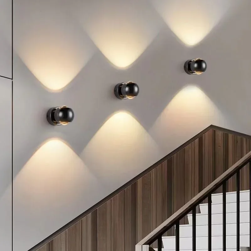 

Creative Wall Decor Double Sided Wall Light 180° Rotatable Bedroom Bedside Hallway Lighting Home Indoor Decor Sconce Wall Lamp